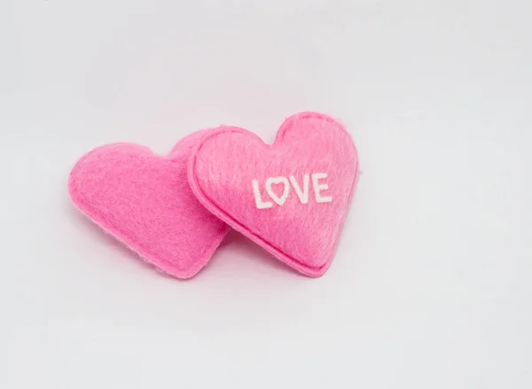 Pastel pink heart sweet love with whit — Stock Photo, Image