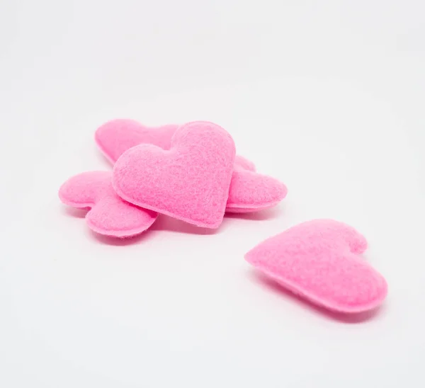 Pastel pink heart sweet love with whit — Stock Photo, Image