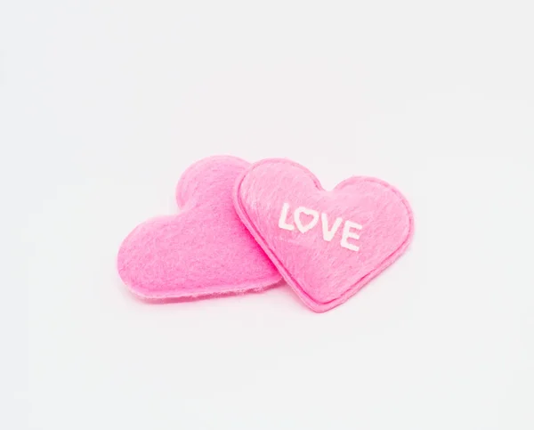 Pastel pink heart sweet love with whit — Stock Photo, Image