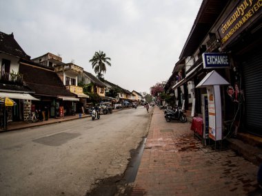 Temple, Şubat 2018 ile Luang Prabang city çevresinde
