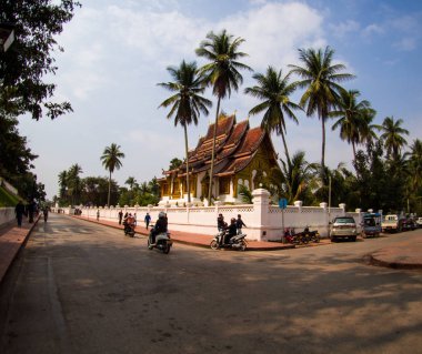 Temple, Şubat 2018 ile Luang Prabang city çevresinde