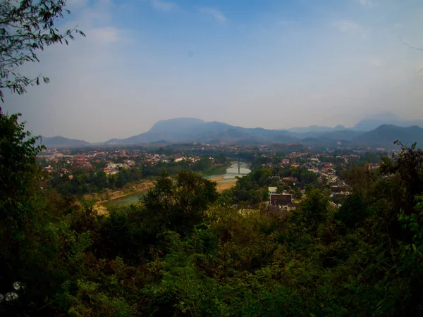 Phusi Tepesi 'nde Viewpoint Landscape, Luang Prabang, Laos