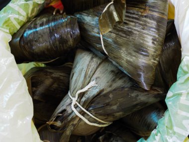 pirinç Dumpling temelde tatlı veya tuzlu ile yapış yapış pirinç 