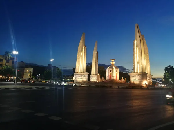 Monumento Democracia Amanecer Bangkok Tailandia Julio 2019 — Foto de Stock