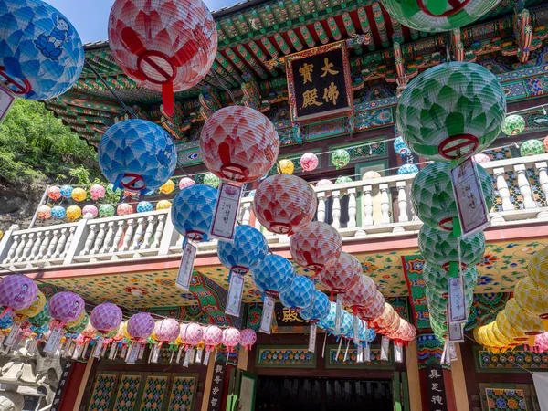 Myogaksa Temple Stay Modlit Bohu Meditovat Duši Ducha Těla Buddhistickém — Stock fotografie