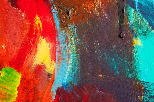 Colored paint strokes. Abstract art background. Detail of a work of art. Contemporary Art. Colorful texture. thick paint surface
