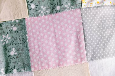 Yakın çekim patchwork ekose