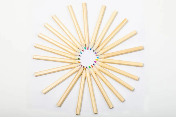 カラフルな木製色鉛筆 — ストック写真