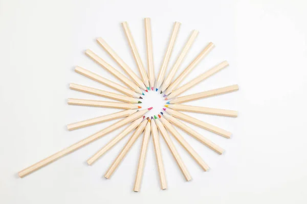 カラフルな木製色鉛筆 — ストック写真