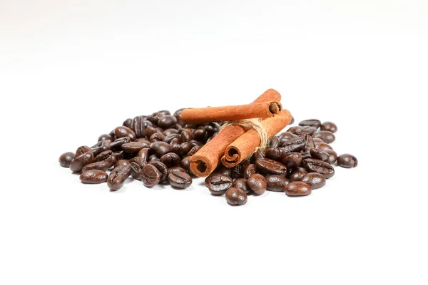 Coffee been Cinnamon sticks — Stock Photo, Image