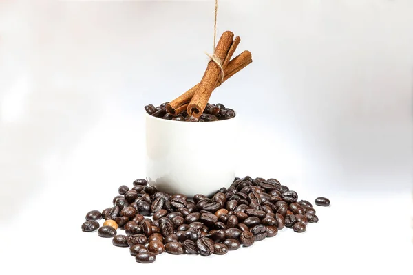 Coffee bean kaneel stokjes — Stockfoto