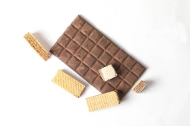 Gofret bisküvi koyu çikolata Bar