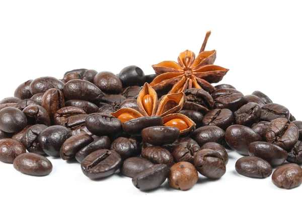 Star Anise Grano de café —  Fotos de Stock