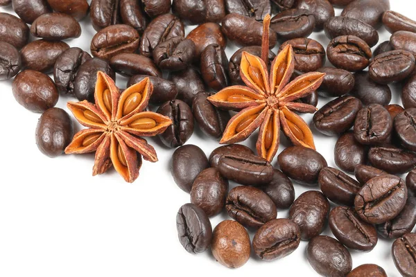 Star Anise Grano de café —  Fotos de Stock