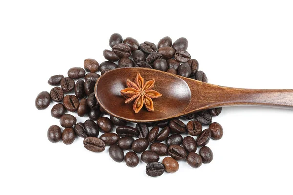 Star Anise Grano de café —  Fotos de Stock