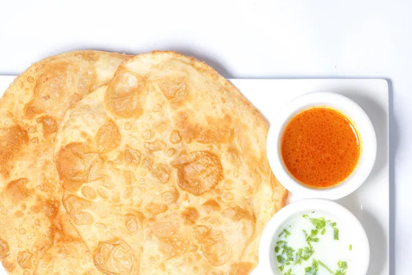 Frittierte Puri Luchi — Stockfoto