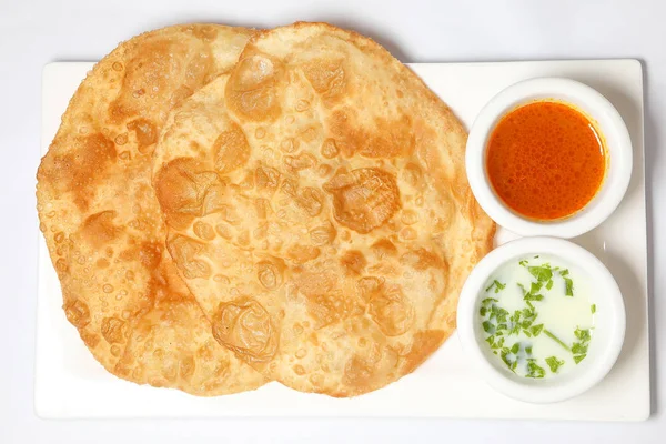 Frittierte Puri Luchi — Stockfoto