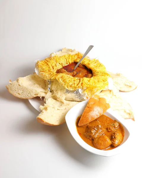 Curry Chicken Dampf-Brötchen — Stockfoto
