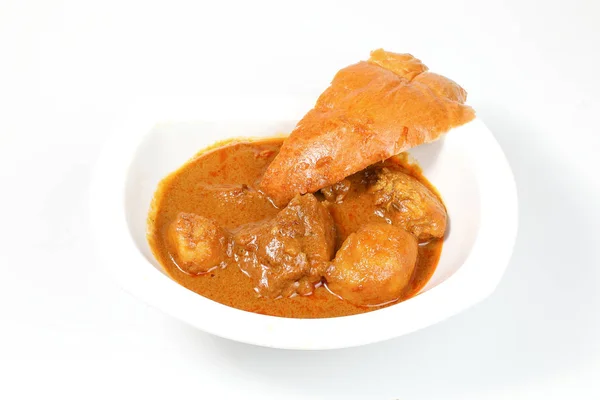 Curry kyckling ånga bulle — Stockfoto