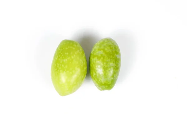 Green raw young olive — Stock Photo, Image