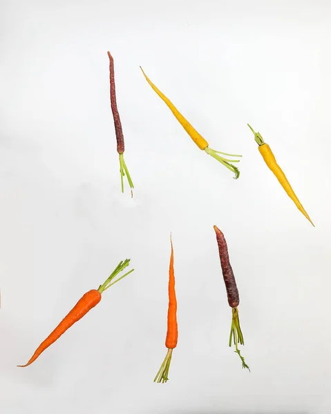 Барвисті веселка морква — стокове фото