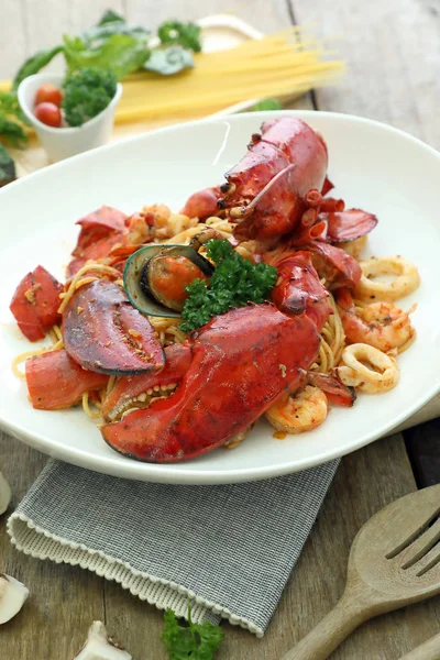 Lobster mořské špagety — Stock fotografie