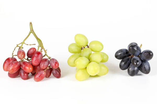 Rojo Verde Negro racimo de uva — Foto de Stock