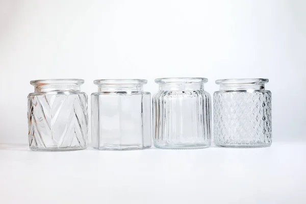 Glass Jar Glass Lid — Stock Photo, Image
