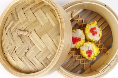 Dim Sum dumpling variety chicken prawn vegetable stuffed steamer