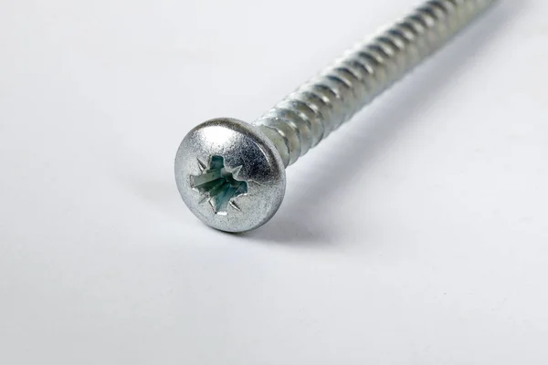 Metal screw plug on white background — Stock Photo, Image