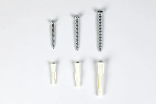 Metal screw plug on white background — Stock Photo, Image