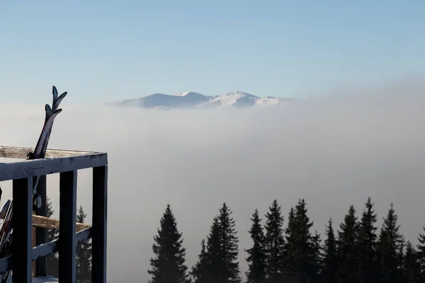 Misty mountains magical landscape view