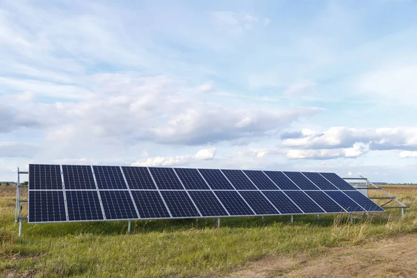 Solar panel produces green, environmentally friendly energy — Stock Photo, Image