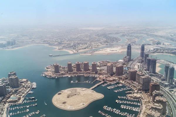 Vista aérea de Doha, Qatar — Fotografia de Stock