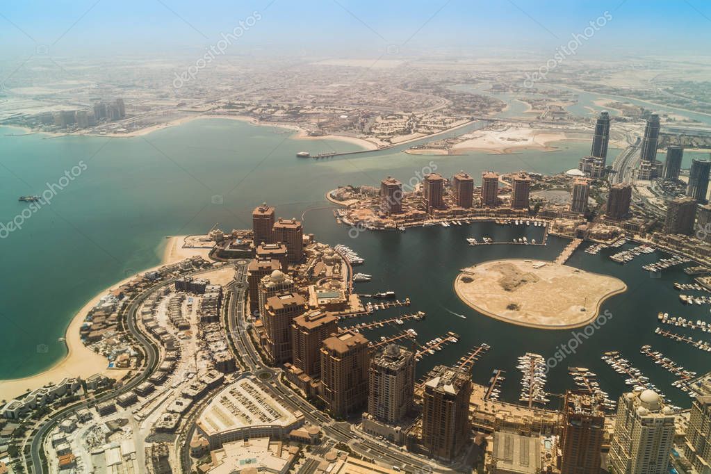 Aerial view of Doha, Qatar – Stock Editorial Photo © soxwhite.gmail.com
