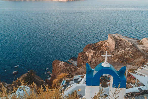 Santorini nascer do sol em Oia Grécia — Fotografia de Stock
