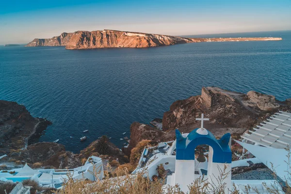 Východ slunce na Santorini v Řecku Oia — Stock fotografie