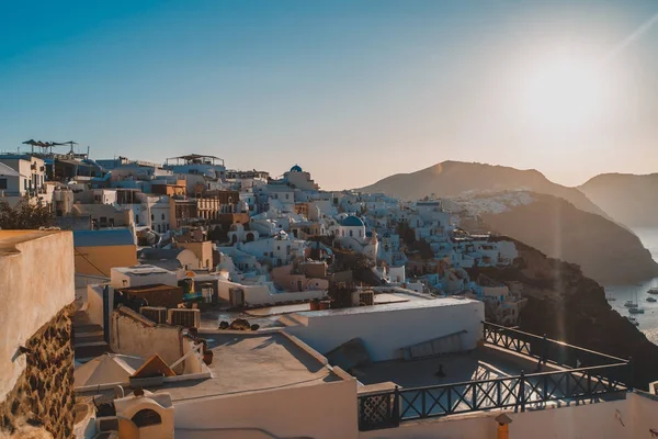 オイア ギリシャのサントリーニ島の日の出 — ストック写真