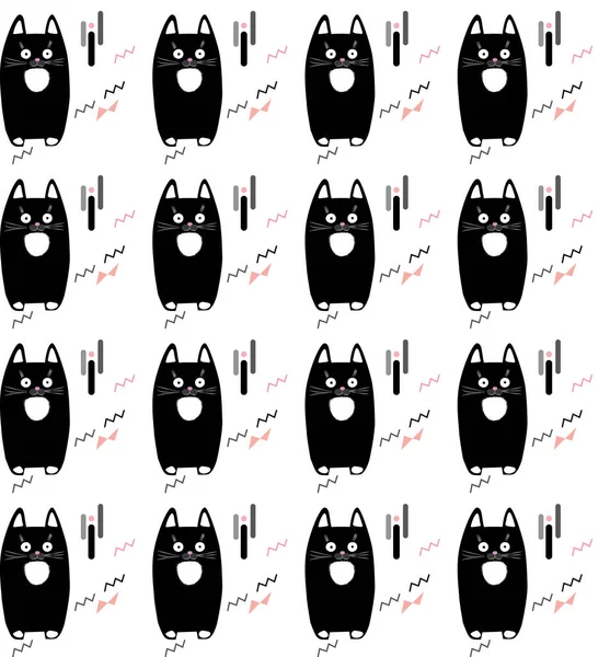 Katt mönster. Katter kattunge isolerade sömlösa mönster. Katt-ikonen bakgrund. Bebis katter vektor. Söta kattungar mönster. Cat tyg Print. Cat banner. Katt inbjudan, scrapbook, papper. Cat gåva. Katt vacker. Cat försäljning. Cat reklam. Kattunge jul 2017 — Stock vektor