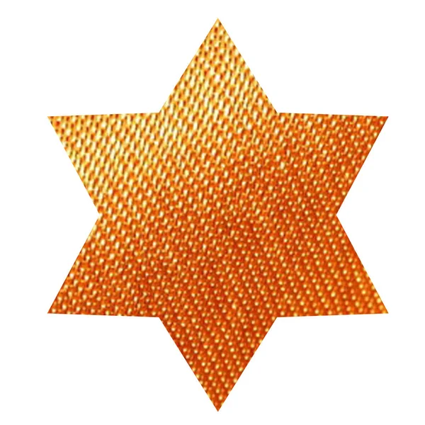 Stern von David isoliert auf weißem Hintergrund. david stars banner. Jüdische Feiertagsstars. Goldsterne Tapete. Symbolbild. — Stockfoto