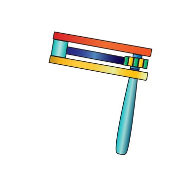 Purim şenlikli. Beyaz arka plan üzerinde izole renkli ahşap şenlikli. Purim şenlikli oyuncaklar. Purim Yahudi geleneksel semboller vektör.