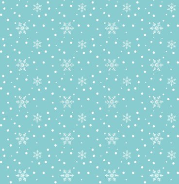 Neşeli Noel ve mutlu yeni yıl tebrik kartı arka plan ile düşen kar taneleri, kar, kar yağışı. Noel dekorasyonu. Kış tatil seamless modeli. Vektör çizim. Çizgi film kar.