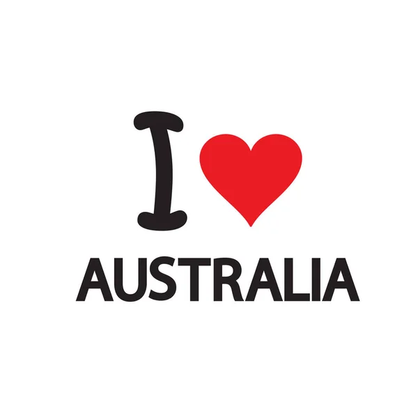 Austrálie dne 26 ledna nápis plakát s tvar srdce, australská vlajka barvy, hvězdy, ohňostroje, červenou stužku, sunburst na bílém pozadí. Greeting card design. Vektorové ilustrace. — Stockový vektor