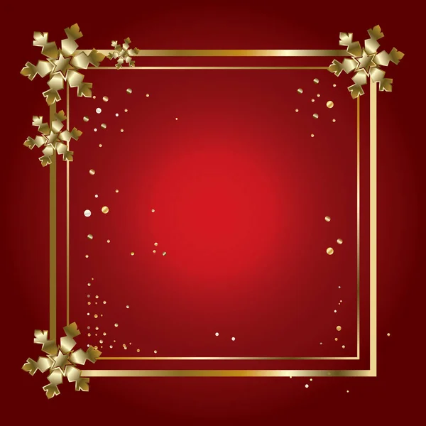 Vector Feliz Navidad y Feliz Año Nuevo tarjetas de felicitación fondo con nieve, abeto, brillo, copos de nieve. Decoración de Navidad. Cartel vacaciones de invierno . — Vector de stock