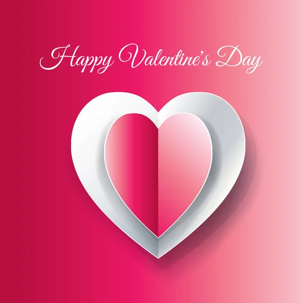 Valentin-nap bannerek absztrakt háttér, a papír vágott rózsaszín szív absztrakt rózsaszín háttér. Origami romantikus nyaralás plakátok vektor nyomtatása. Meghívó, évforduló, esküvői meghívók, ünneplés, reklám — Stock Vector