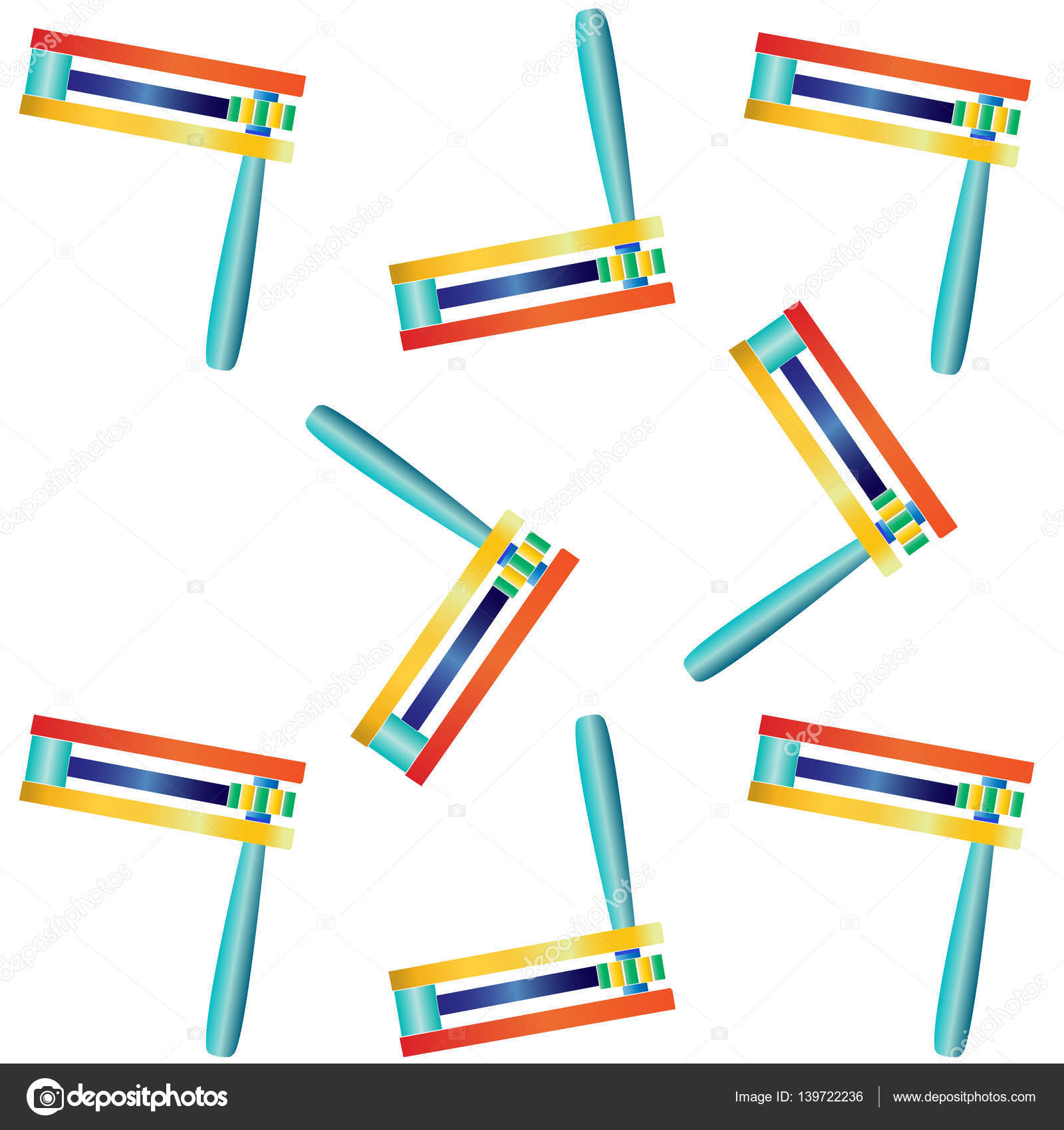 Purim toy noisemaker pattern, also called "gragger" or "grogger