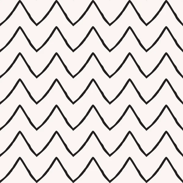 ジグザグのパターン。手描き下ろしジグザグ線シームレス パターン。未来的な幾何学的な背景の波状のブラシ ストロークのストライプと図面します。ストライプ生地繊維装飾。波パターン。ジグザグ形。ベクトル図のレイアウト. — ストックベクタ