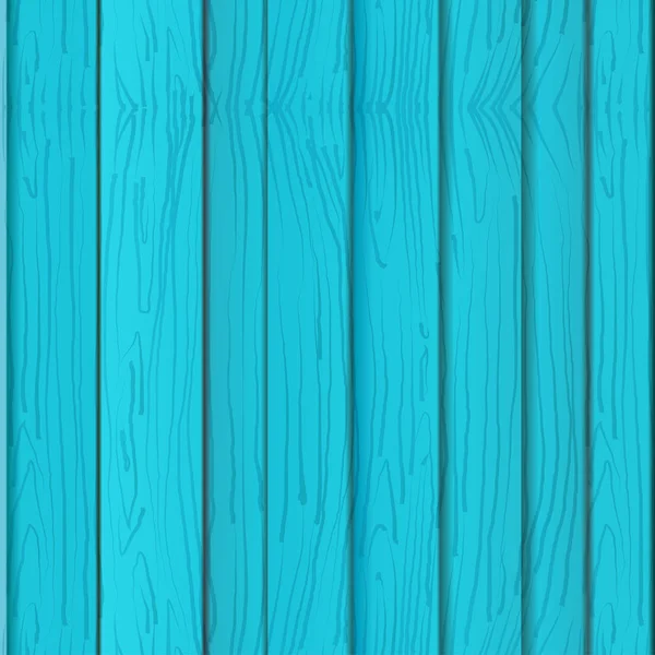Blaue Holzstruktur, nahtloses Muster aus türkisfarbenen Holzbrettern, Wand oder Zaun. Vektorillustration. Leere Vorlage. Sommerholzschablone für Plakate, Broschüren, Werbebanner. — Stockvektor