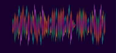 Müzik dalgalar neon arka plan. Arka plan dans elektronik müzik Festivali, sert yaz, dans olay, Pop, Modern Sanat poster tasarımı soyut. Festival gece kulübü daveti. Neon soyut degradeler dinamik geometrik çizgiler, dalgalar.