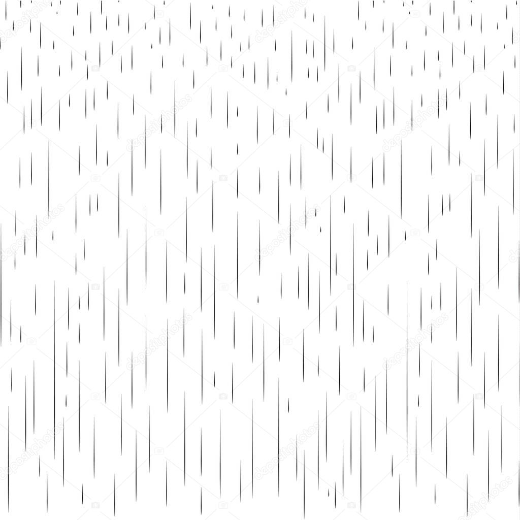 Rain pattern. Rainy Day. Rainy background, rainy day, rain drops, rain falling poster, water drops banner, dynamic black lines on white. Fall season wallpaper, Autumn rainy texture illustration. Rain pattern vector. Fabric, Print, Web